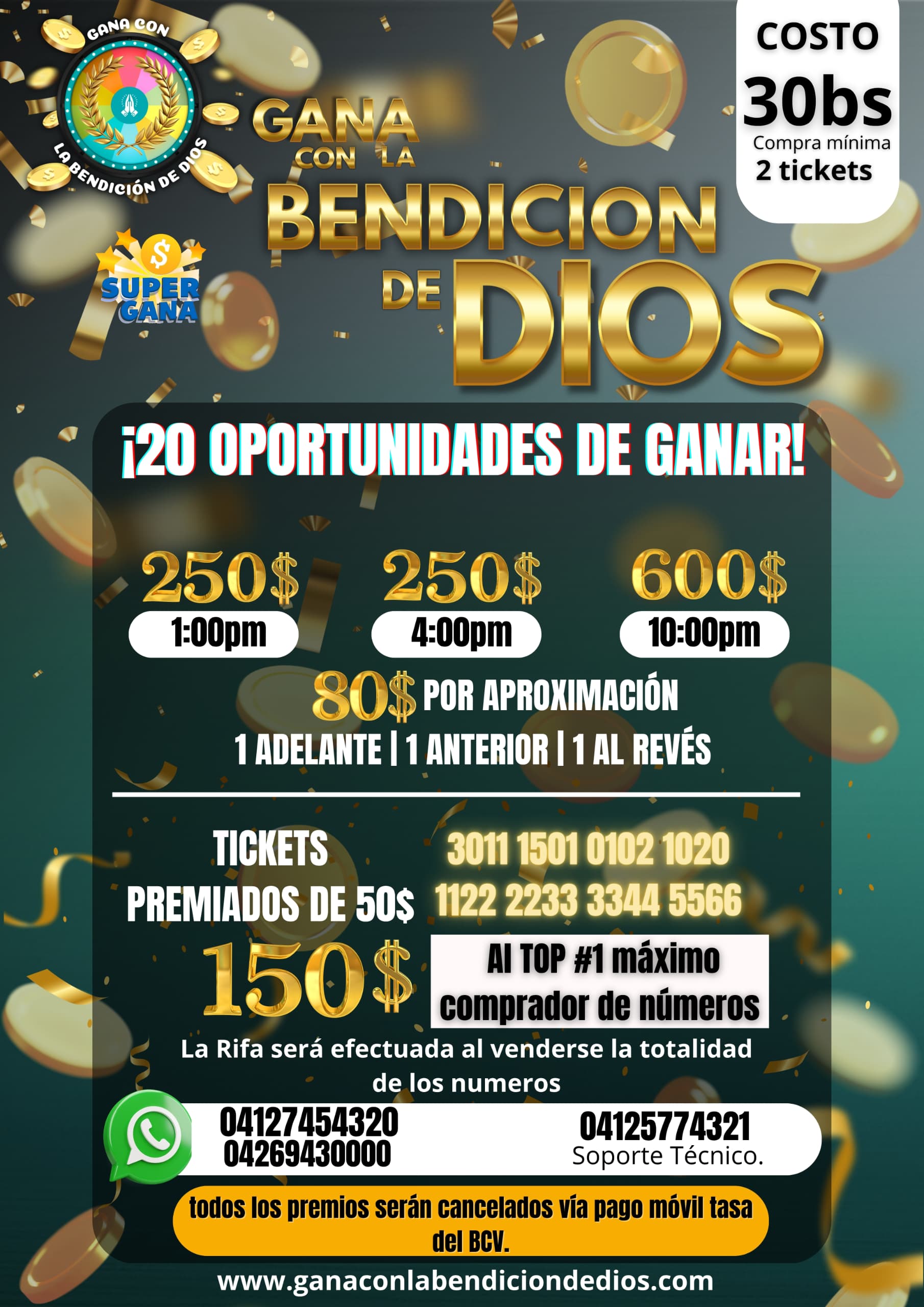 GANA CON LA BENDICION DE DIOS 